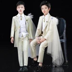 British Children Kid's Boy's Formal Stage Suits Jackets Coat Pants Evening Party - Picture 1 of 23