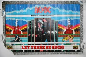 AC/DC SIGNED MALCOLM PHILL CLIFF UK EUROPE TOUR 1977 LET THERE BE ROCK POSTER - Picture 1 of 4