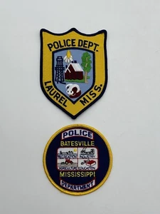 2 Stück - Laurel Police Mississippi MS Batesville Patch Sammlerstück - Bild 1 von 8