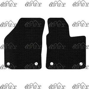 Alfombrillas delanteras de goma negras a medida para VW CADDY VAN 2004 EN ADELANTE CON CLIP OVALADO - Imagen 1 de 11