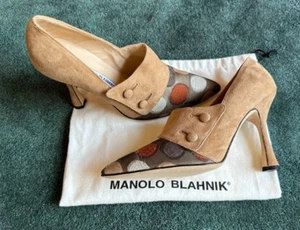 New with Dustbag Leather Manolo Blahnik Heels EUR 37 RRP £980 - Picture 1 of 4