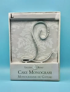 Lillian Rose "L" Pastel Monograma Personalizar Boda Plata Joya Decoración - Imagen 1 de 5