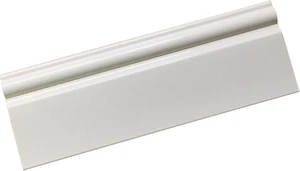 Battiscopa in plastica -Ogee -Bianco Lucido lunghezza 5x1Mtr - Foto 1 di 1