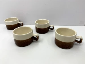 Vintage Handmade Pottery Soup Coffee Tea Mugs Quebec Canada 369 - Foto 1 di 11