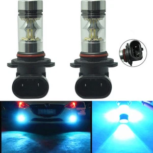 2X 9145 H10 High Power 100W Samsung LED 8000K Ice Blue Fog Light Lamps Bulbs DRL - Picture 1 of 7