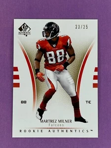 2007 SP Authentic Gold Rookie  /25 Martrez Milner #108 RC Atlanta UGA Bulldogs - Picture 1 of 2