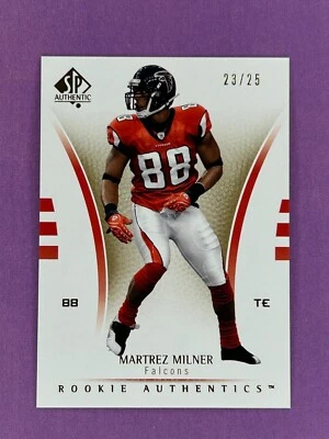 2007 SP Authentic Gold Rookie  /25 Martrez Milner #108 RC Atlanta UGA Bulldogs - Image 1 of 2