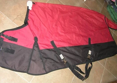 SCHNEIDERS DURA-TECH TURNOUT LINED BLANKET RED/BLACK SIZE 80 - Image 1 of 4