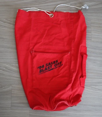 Bolsa de lavandería vintage del equipo de ventas años 90 con cordón 1994 asa con cremallera explosiva Foto 1 de 4