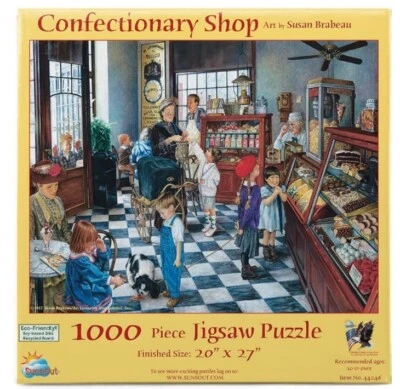 Rompecabezas 1000 de 20”x 27” Art Susan Brabeau de Confectionary Shop Sunscut Foto 1 de 2