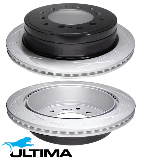 REAR SLOTTED DISC BRAKE ROTOR SET FOR TOYOTA FORTUNER GUN156R 1GD-FTV 2.8L I4 - Image 1 of 1