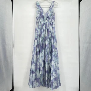 Women's Vera Wang NWT Lilac Multi Watercolor Floral Maxi Dress Gown Size 6 - Picture 1 of 6