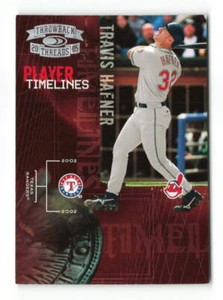2005 Donruss Throwback Travis Hafner #PT-12 Player Timelines Spectrum /100