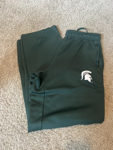 Michigan State Spartans Pants Mens XL Green Nike Elite Therma-Fit Sweatpants Cover