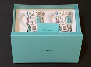 Tiffany & Co. 5th Avenue Bone China Mug Cup 2pcs Set Authentic 210ml with Box - Picture 1 of 24