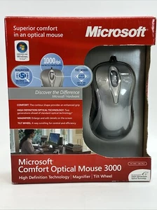 Microsoft Comfort Optical Mouse 3000 Magnifier Tilt Wheel New PC Mac PS/2 - 1043 - Picture 1 of 15