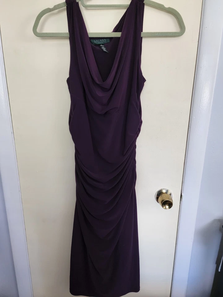 Vestido stretch roxo Ralph Lauren tamanho 4  - Imagem 1 de 3