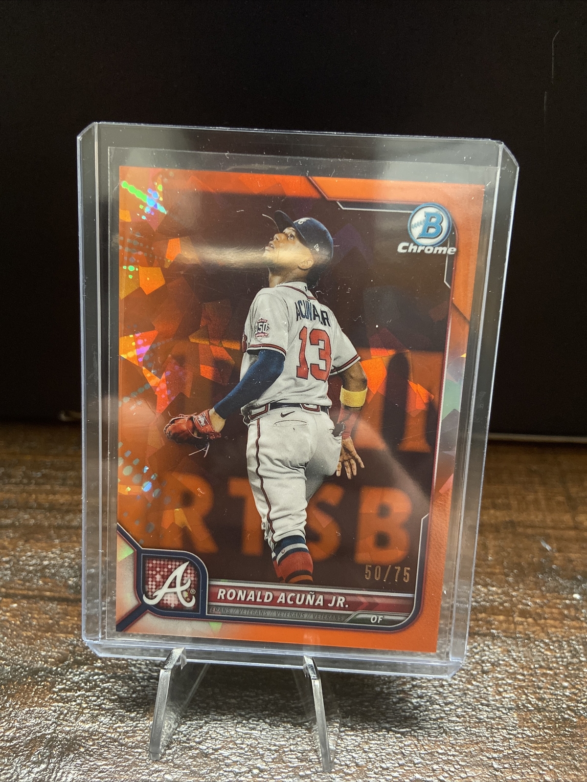2022 Bowman Chrome Sapphire Edition Ronald Acuna Jr. #58 Orange /75