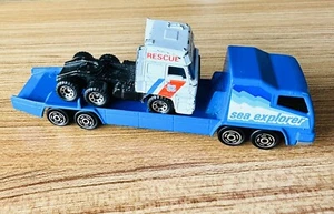 Vintage 1990 Majorette 329-370 Deep Sea Explorer Transporter + Matchbox DAF - Picture 1 of 5