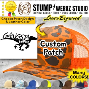 Custom Trucker Hat Baseball Cap Personalized Richardson GANGSTA RAPTOR Off Road - Picture 1 of 24