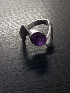 Sterling Silber Amethyst Ring Größe 9 - Bild 1 von 4