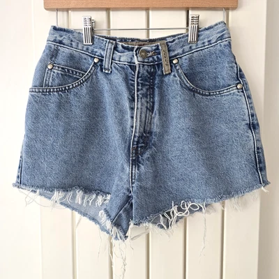 Levi's Cut Off Ladies Denim Shorts Blue Size 9 W26 Summer festival - Image 1 of 4
