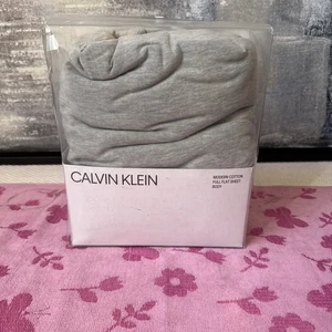 Sábana plana Calvin Klein Twin gris moderno algodón cuerpo de sábana plana - Imagen 1 de 1