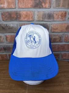 Vintage Three Rivers Coon Hunter Association Paris Tennessee USA Made Blue Hat - Picture 1 of 8