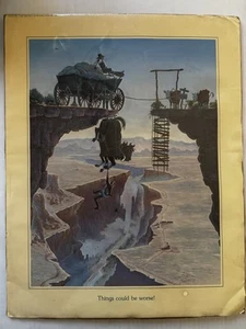 Vintage Sidekick Leanin Tree Print Mike Scovel 1992 THINGS COULD BE SCHLIMMER Cowboy - Bild 1 von 8