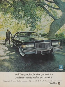 1976 Cadillac Fleetwood - "Buy Your First For What You Think" - Print Ad Photo - Picture 1 of 1