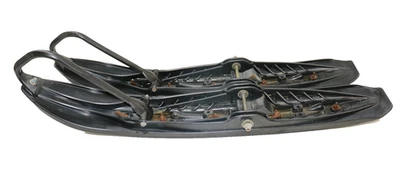 2012 Polaris 800 Rush Pro R Plastic Skis Runners Ski Pair Set Black Carbides - Image 1 of 4