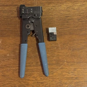 AMP 1-231666-1 Professional UTP Modular Plug Crimping 2-231652-0 Hand Tool - Picture 1 of 7