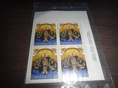 Canadá Juego de 4 Bloques Esquineros Inscripción de 4 Scott #768 Como Nuevo Nunca Bisagras Foto 1 de 2