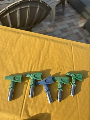 5 б/у безвоздушных наконечников краскопульта Graco RAC X LTX 2-310. 2-312.  1-517. - Изображение 1 из 4