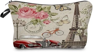 Paris Eiffel Tower Makeup Bag Cute Small Organizer 02  - Picture 1 of 5