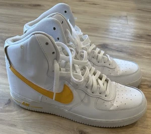 Größe 14 - Nike Air Force 1 '07 High White University Gold AT4141-101 - Bild 1 von 7