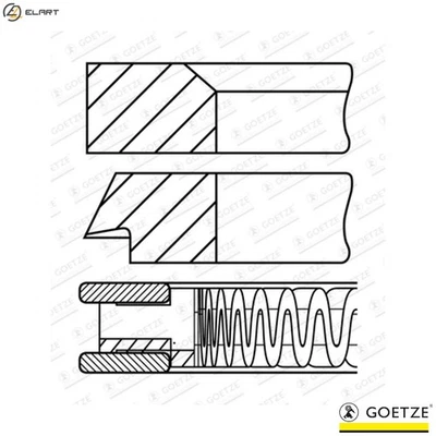 4x PISTON RING KIT 08-424600-00 STD FOR ZJ-VE 1.3L 4cyl - Image 1 of 4