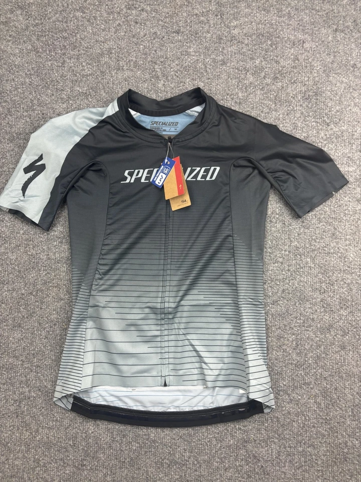 Camiseta deportiva Specialized SL para mujer mediana negra gris carta equipo ciclismo bicicleta nueva Foto 1 de 4