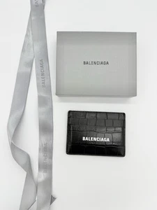 Balenciaga Geldbörse Krokodiloptik geprägt schwarz - Bild 1 von 6