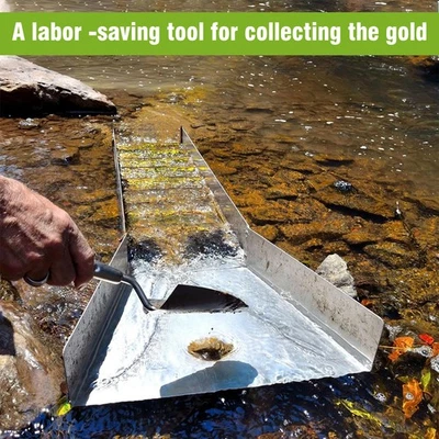 Gold Panning Kit With Sluice Box 50" Aluminum Gold Mining Equipment Set - image 1 of 4