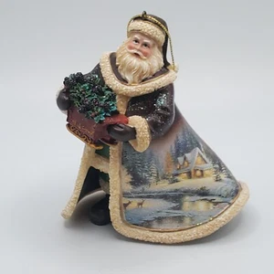 Thomas Kinkade Viejo Mundo Santa Trineo de Buen Alegría Adorno 4" Navidad Santa - Imagen 1 de 3