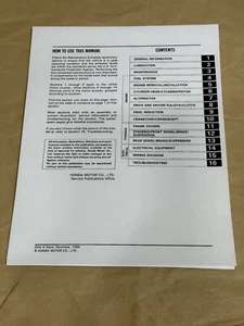 3 hole punch Factory Service Shop Repair Manual 83-85 Honda Aero 80 NH80 - Picture 1 of 3