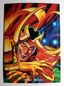 1992 Marvel Masterpieces "LOKI #50 Rare Misprint/Miscut Error Card" - Picture 1 of 3