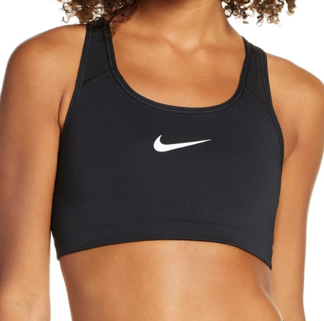 Nike Women's Swoosh Sports Bra Medium Support Black Size S Bv3902 010