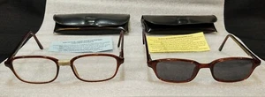 Montature occhiali da sole vintage Romco LOTTO di 2 occhiali da vista esercito geek marrone unisex + - Foto 1 di 12