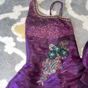 12 L 9-12 yrs old (32) purple formal dress with jacket set - Picture 1 of 12