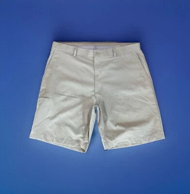 Champions Tour Golf Shorts Men’s 36 Khaki Polyester 10" Inseam Flat Front PGA Foto 1 de 4