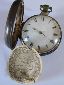 c1815 ANTIQUE SOLID SILVER FUSEE POCKET WATCH by EDWARD TOMPION of LONDON - Picture 1 of 19
