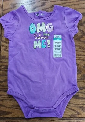 Body morado para bebé niña Okie Dokie 6-9 meses It's all about me Foto 1 de 2