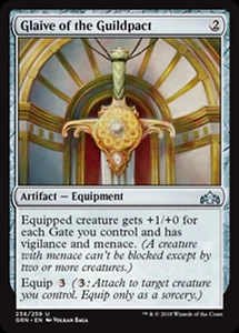 MTG 2018 GLAIVE OF THE GUILDPACT - EQUIPMENT ARTIFACT - Magic Gathering card - Picture 1 of 2